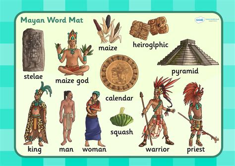 Ks2 Mayan Civilization Word Mat Historical Study Mayan Pinterest