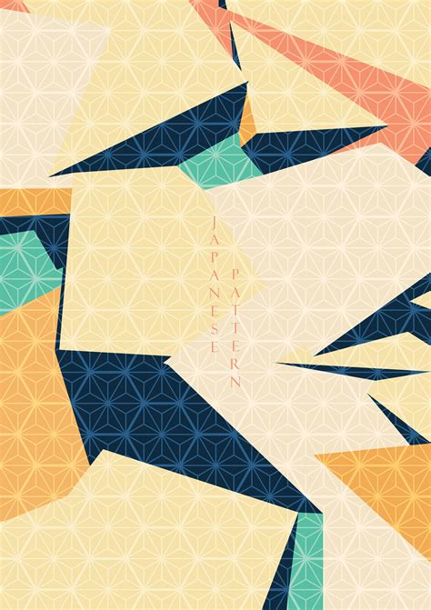 Japanese Pattern Vector With Geometric Background Geometric
