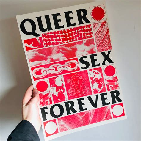 Queer Sex Forever A3 Riso Print Black Lodge Press