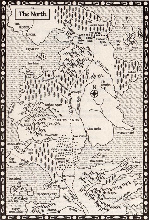 Map Of The North Game Of Thrones Art Got Map Map