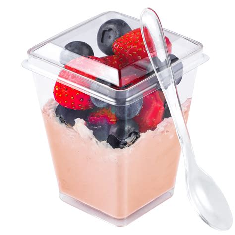 Buy EASERCY 50 Pack 5 Oz Plastic Dessert Cups With Lids Parfait