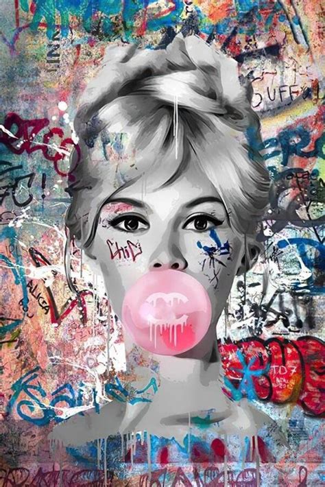 Brigitte Bardot Pop Art Canvas Abstract Canvas Art Modern Abstract