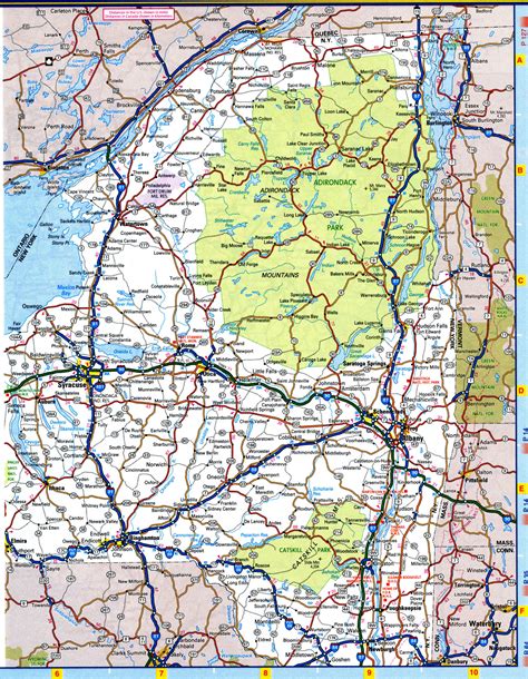 Map Of New York Roads And Highwayslarge Detailed Map Of New York State
