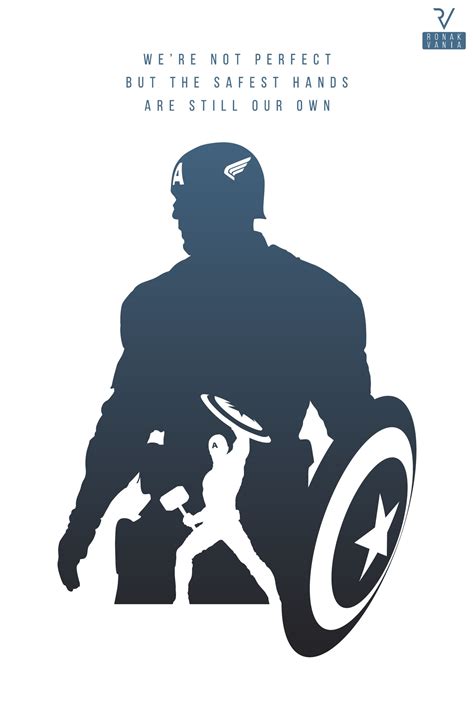 Captain America Silhouette Superhero Silhouette Captain America