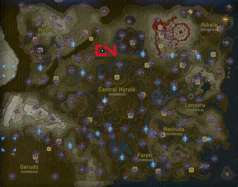 Interactive Map Of All Shrines Zelda Breath Of The Wild Honarena