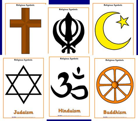 6 Main Religion Symbols Clip Art Library
