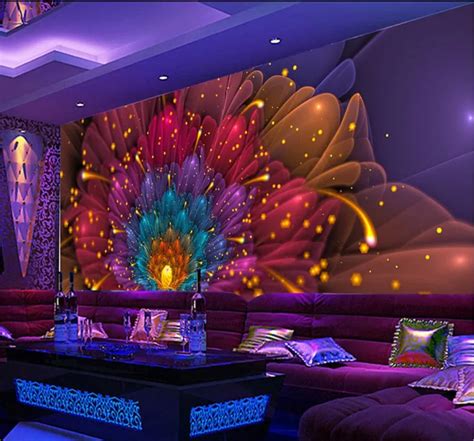 3d Photo Wallpaper Murals Colorful Flower Nightclub Clubhouse Bar Ktv