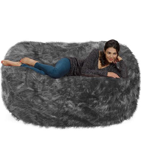 buy chill sack bean bag chair huge 6 memory foam furniture bag and large lounger big sofa