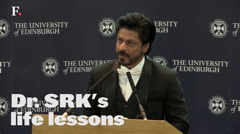 watch the 10 most valuable life lessons from dr shah rukh khan s speech at edinburgh