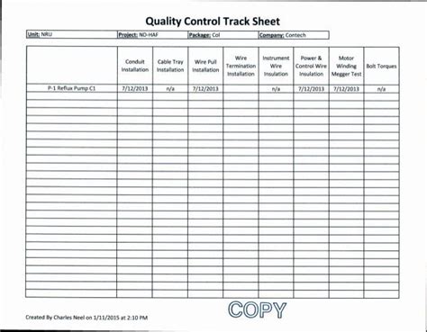 Quality Control Form Template Elegant 7 12 13 Contech Quality Control Track Sheet Event