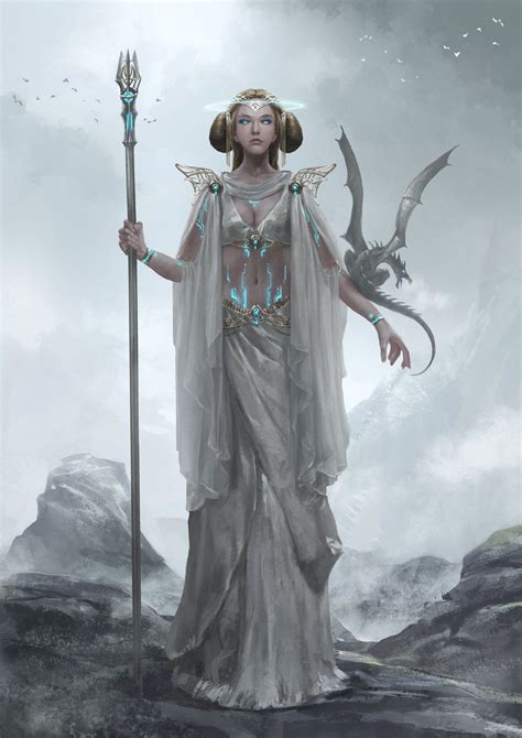 Goddess By Yang Qi Fantasy Characters Character Art Fantasy Women