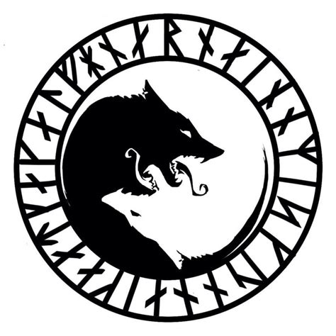 Norse Wolves Runes Tattoo Norse Tattoo Viking Tattoos Tattoo Symbols