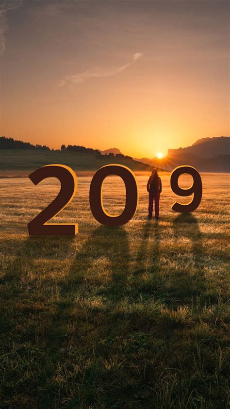 Check out this fantastic collection of 2019 images wallpapers, with 21 2019 images background images for your desktop, phone or tablet. Wallpaper New Year 2019, grass, girl, mountains, sunset 5120x2880 UHD 5K Picture, Image