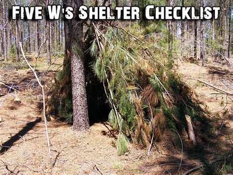 Five Ws Shelter Checklist Shtf Preparedness Homestead Survival