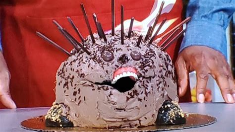 cursed hedgehog cake