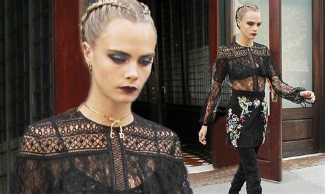 cara delevingne flashes bra in sheer lace top as she promotes suicide squad in nyc daily mail