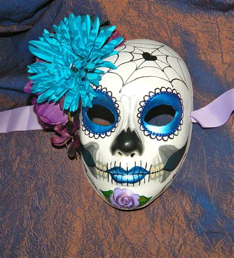 Day Of The Dead Mask Mexican Lady Of The Flowers Sugar Skull Day Of