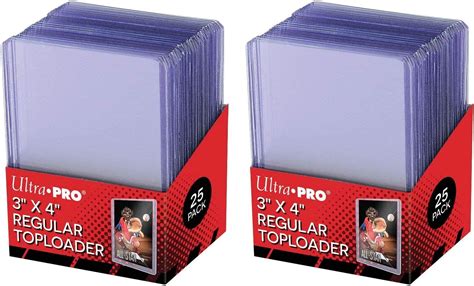 Ultra Pro Clear Regular Toploader 3 Inch X 4 Inch 25 Count Per Pack 2