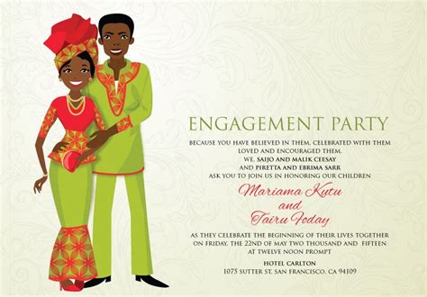 African Traditional Wedding Invitation Card Bibi Invitations