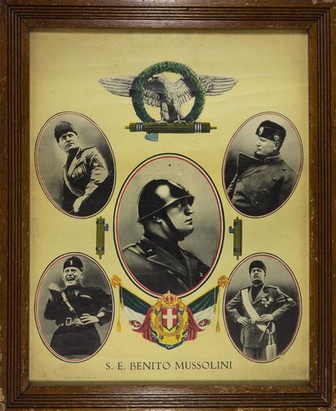 Lot Benito Mussolini Propaganda Poster