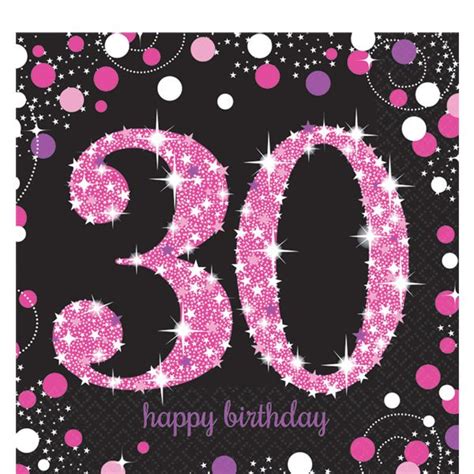 Pink Celebration Party Age Paper Napkins Fun Party Supplies