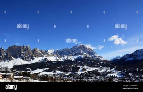 Winter In Cortina Dampezzo Stock Photo Alamy