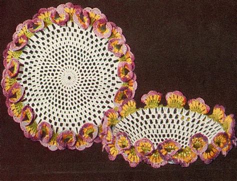 Fabulous Pansy Crochet Doily Or Bowl Pattern Retyped Large