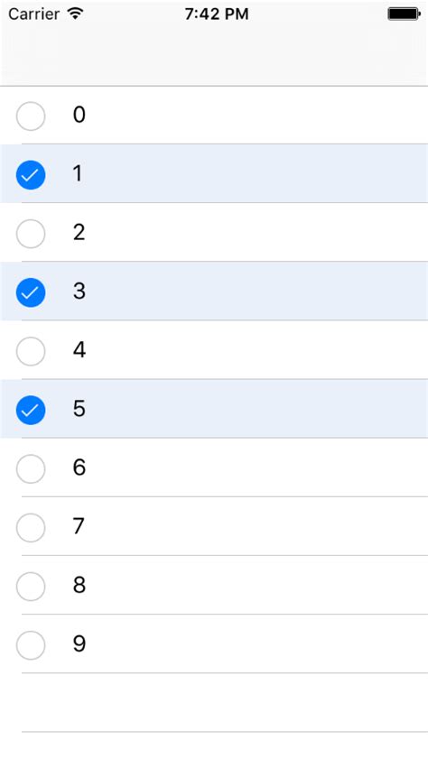 Ios How To Select Multiple Rows In Uitableview In Edit Mode Stack