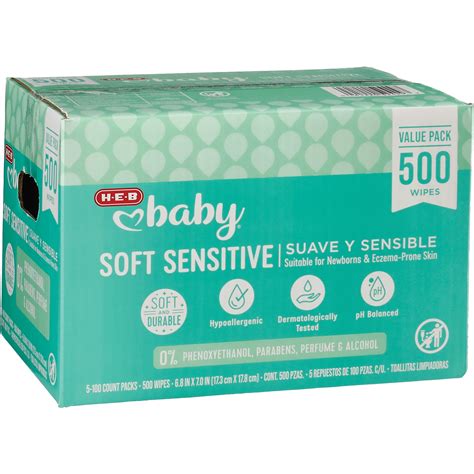 H E B Baby Value Pack Wipes Soft Sensitive Shop Baby Wipes At H E B