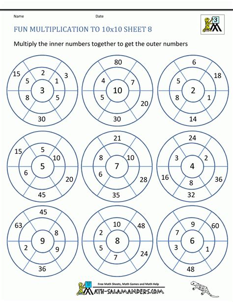 Fun Multiplication Worksheets Free Printable