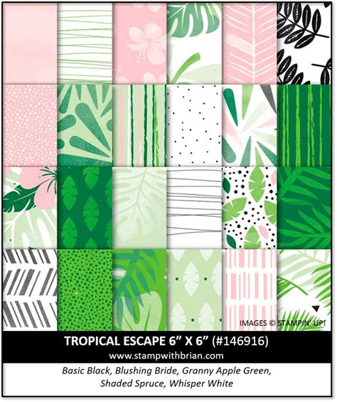 More Color Combinations From Tropical Escape 6″ X 6″ Designer Series