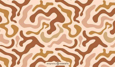 Abstract Swirly Shapes Brown Pattern Vector Download
