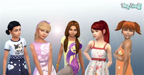 Girls Tied Hairs Pack 5 At My Stuff Sims 4 Updates