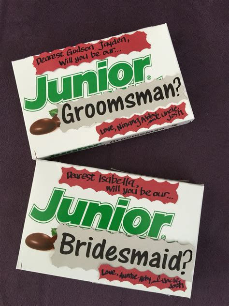 Free shipping · top prices · fast delivery · free personalization How we asked our Junior Groomsman and Junior Bridesmaid ...