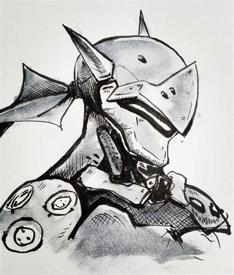 Oh Welljust A Really Quick Drawing Of Genji From Overwatch I Really