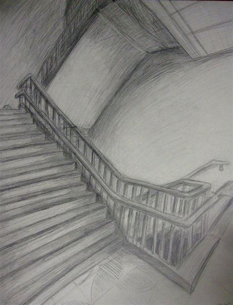 Pencil Stair Drawing Perspective Drawing Stairs By Chorsahgryphon