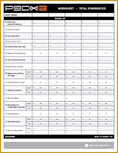 P90x3 The Challenge Worksheet Printable Word Searches