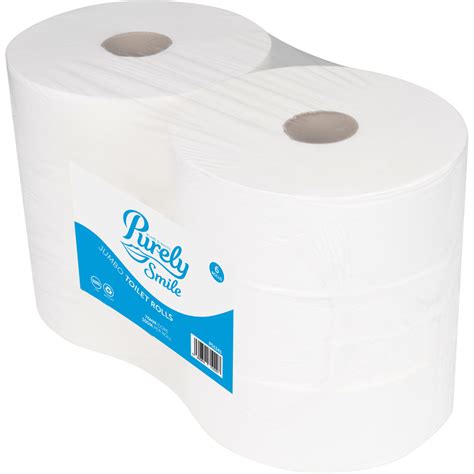 Purely Smile Toilet Roll 2ply Jumbo 300m 76mm Core Pack Of 6 The Ppe