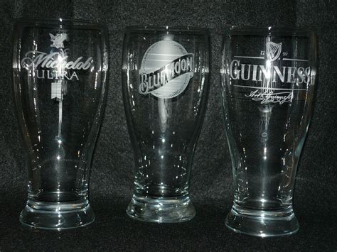 Custom Etched Beer Logo Glasses Glasses Logo Beer Logo Pilsner Glass