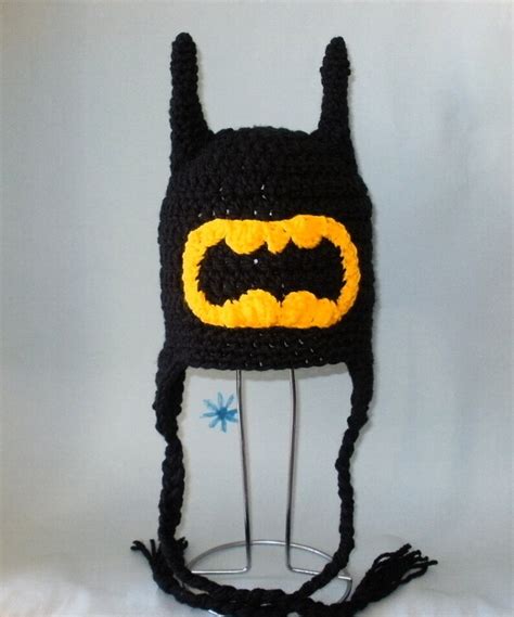 Crochet Pattern Pdf Batman Hat Beanie And Earflap All Sizes Etsy
