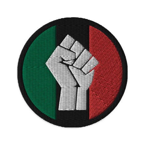 Pan African Black Power Fist Embroidered Patch Aggravated Youth