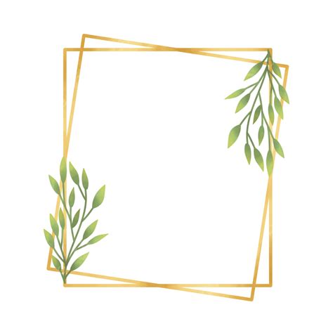 marco dorado con hojas de acuarela png marco oro acuarela png y psd para descargar gratis
