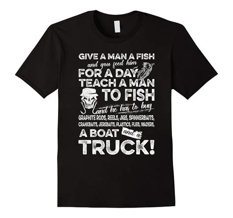 Mens Funny Fishing Shirts For Men Give A Man A Fish T Shirt Veotee