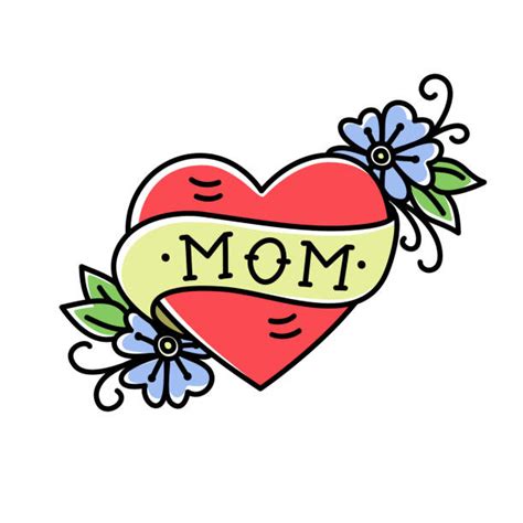 Mom Heart Tattoo Illustrations Royalty Free Vector Graphics And Clip Art