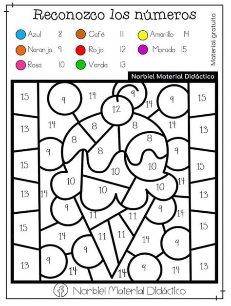Colorea según el número Fun learning Math activities Activities for