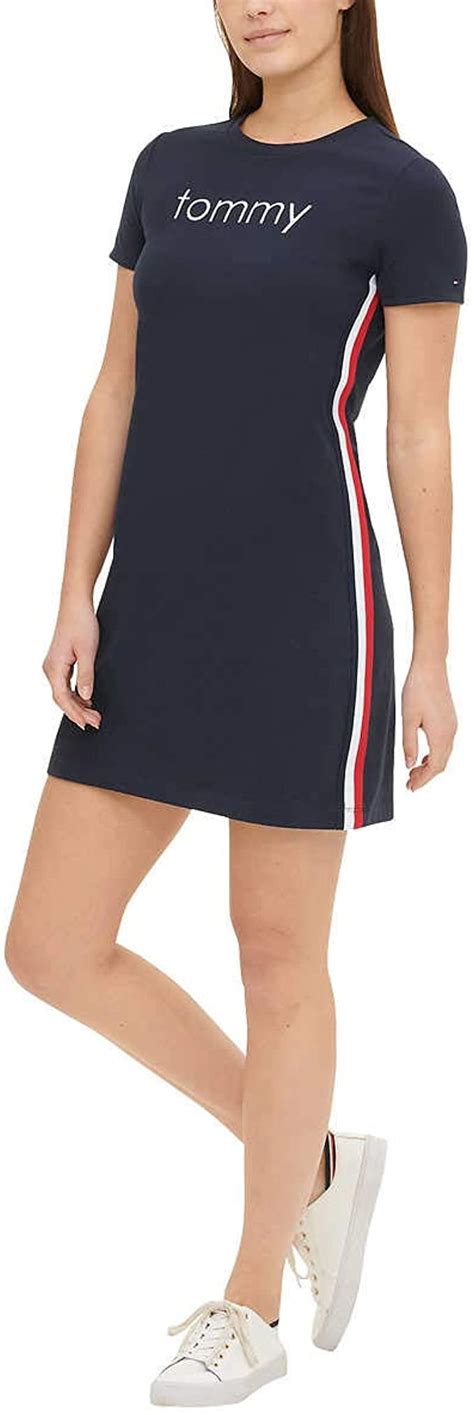 Tommy Hilfiger Womens Cotton T Shirt Dress Navy