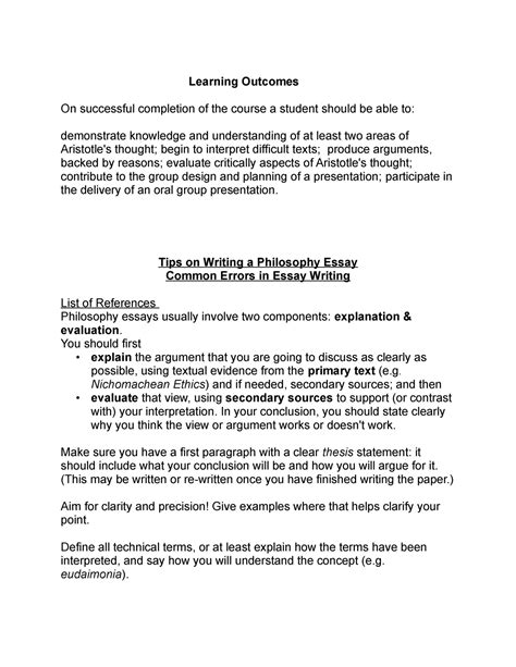 philosophy paper thesis examples thesis title ideas  college