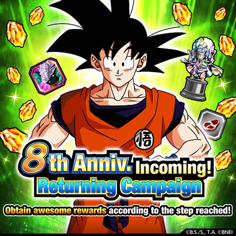 Dragon Ball Z Dokkan Battle On Twitter 8th Anniv Incoming Returning Campaign Awesome