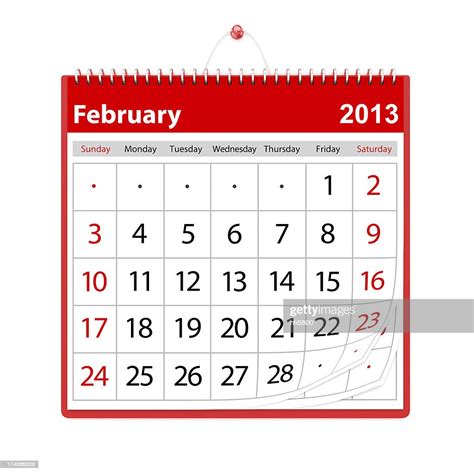 February 2013 Calendar High Res Stock Photo Getty Images