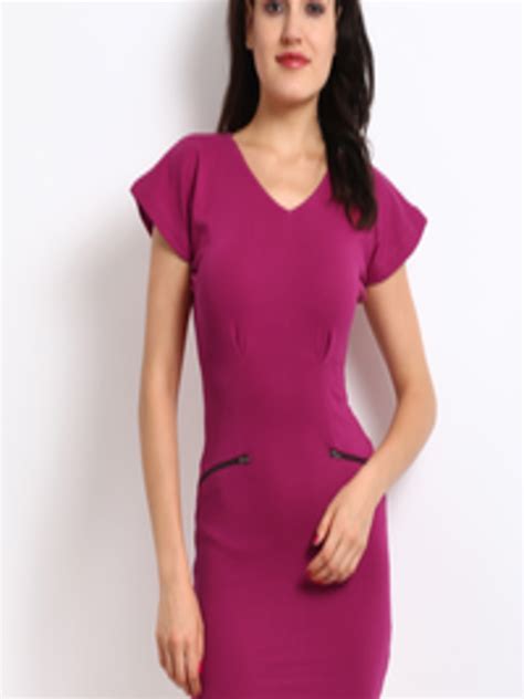 Buy Femella Fuchsia Pink Bodycon Dress Dresses For Women 172496 Myntra